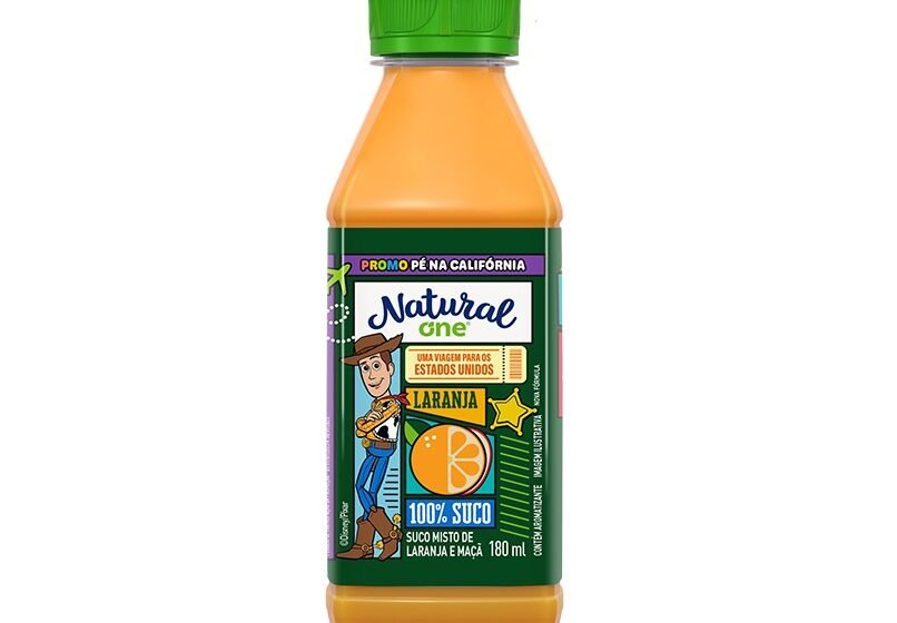  Natural One lança sucos infantis do Toy Story e promove sorteio de viagem à Califórnia