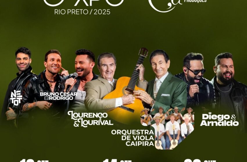  62ª EXPO Rio Preto promete música, gastronomia e tradição no Noroeste Paulista