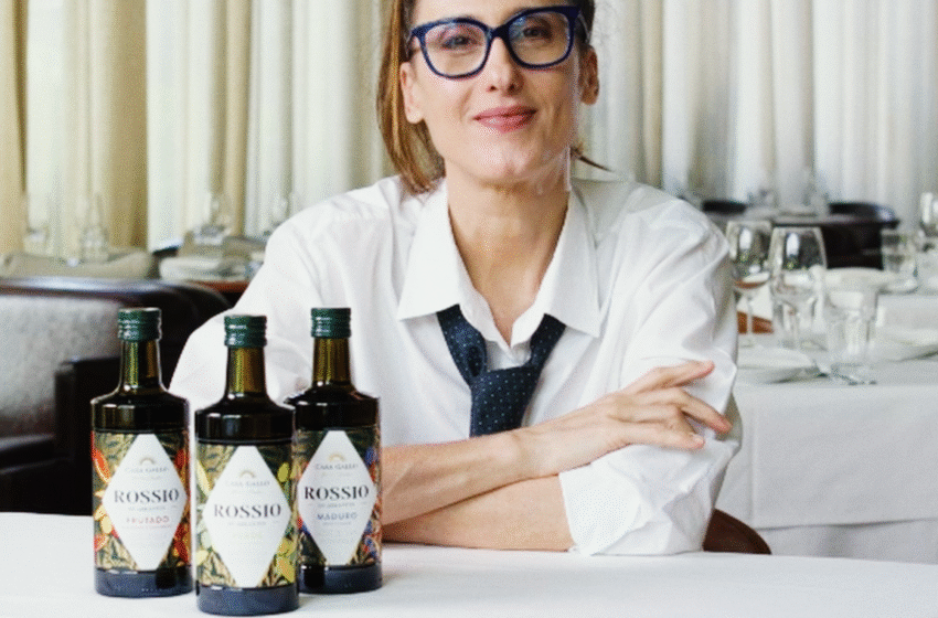 A chef Paola Carosella representa o novo azeite premium Rossio de Abrantes, da Casa Gallo, unindo tradição portuguesa, qualidade e experiência sensorial.