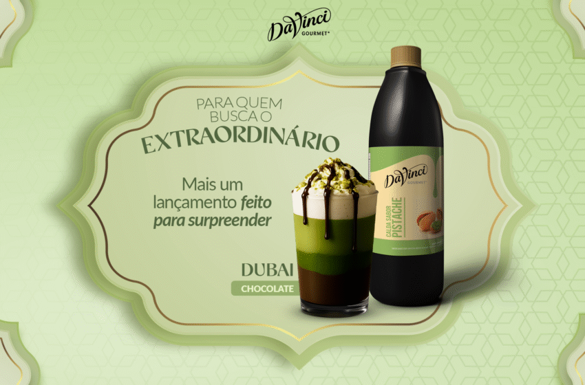 DaVinci Gourmet apresenta nova Calda Sabor Pistache e amplia portfólio com lançamentos inovadores