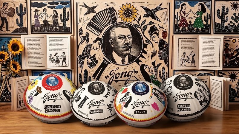  Xilogravuras de J. Borges estampam latas de queijo do reino em edição especial de São João