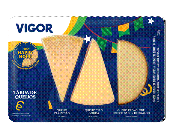  Vigor aposta no consumo dentro de casa e lança trio de queijos para happy hour
