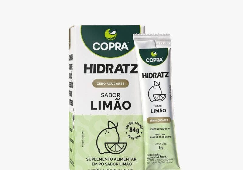  Copra renova embalagem do Hidratz, bebida em pó à base de água de coco para o verão